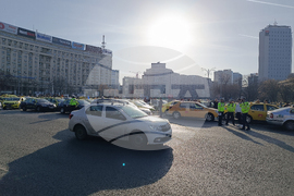 Румъния - таксиметрови шофьори - протест