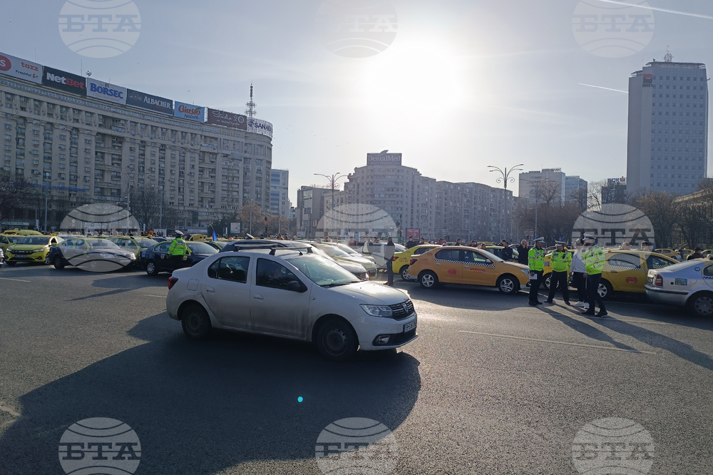Румъния - таксиметрови шофьори - протест