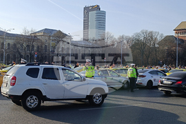Румъния - таксиметрови шофьори - протест