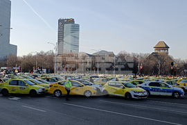 Румъния - таксиметрови шофьори - протест