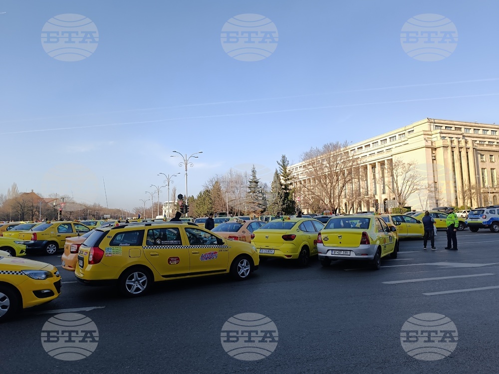 Румъния - таксиметрови шофьори - протест