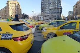 Румъния - таксиметрови шофьори - протест