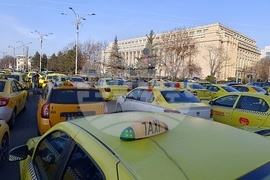 Румъния - таксиметрови шофьори - протест