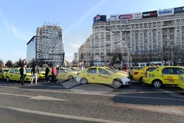 Румъния - таксиметрови шофьори - протест