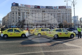Румъния - таксиметрови шофьори - протест