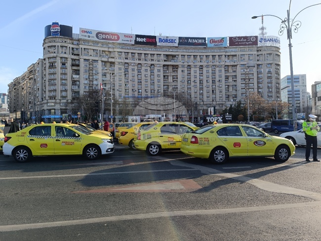 Румъния - таксиметрови шофьори - протест