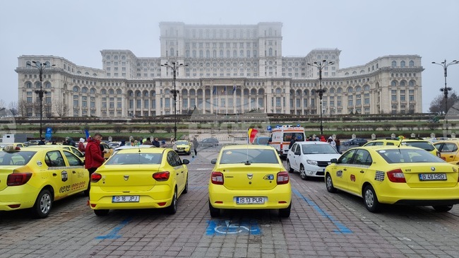 Румъния - таксиметрови шофьори - протест