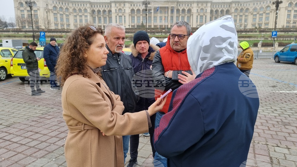 Румъния - таксиметрови шофьори - протест