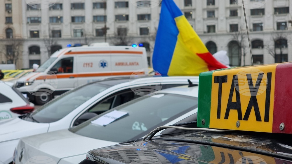Румъния - таксиметрови шофьори - протест