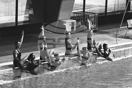 Международна среща по синхронно плуване между България и Куба в началото на март 1986 г. в София