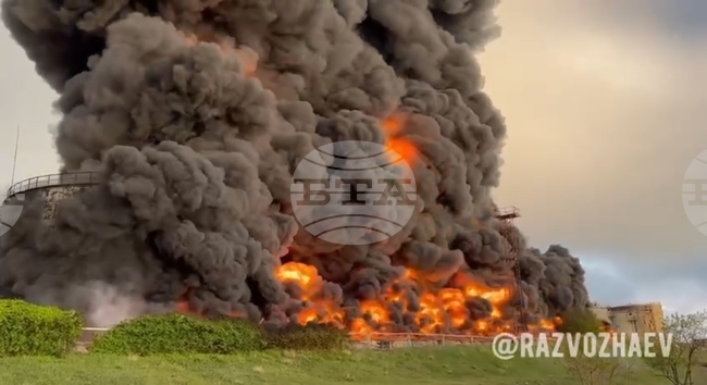 Петролен склад в Крим беше подпален при украинско нападение с дрон