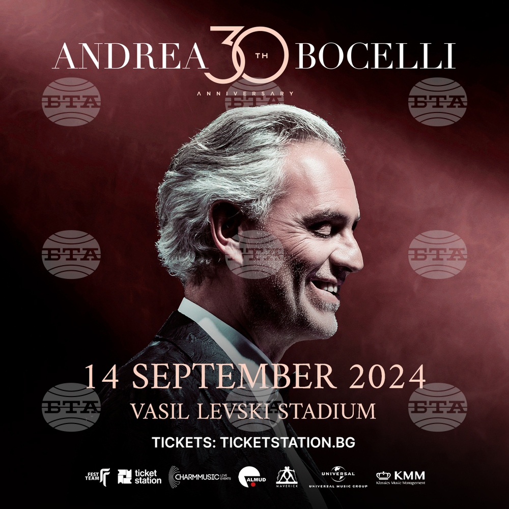 Andrea Bocelli to Sing at Vasil Levski Stadium