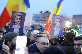 Румъния - поддръжници на AUR - протест