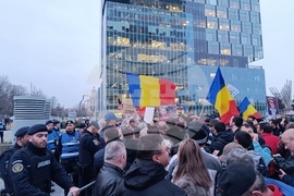Румъния - поддръжници на AUR - протест