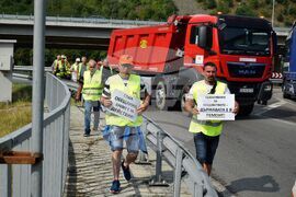 Благоевград - протест - пътни строители
