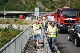 Благоевград - протест - пътни строители