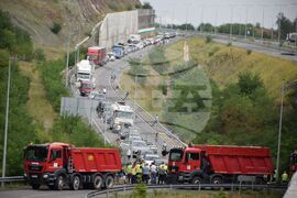 Благоевград - протест - пътни строители