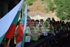 Благоевград - протест - пътни строители