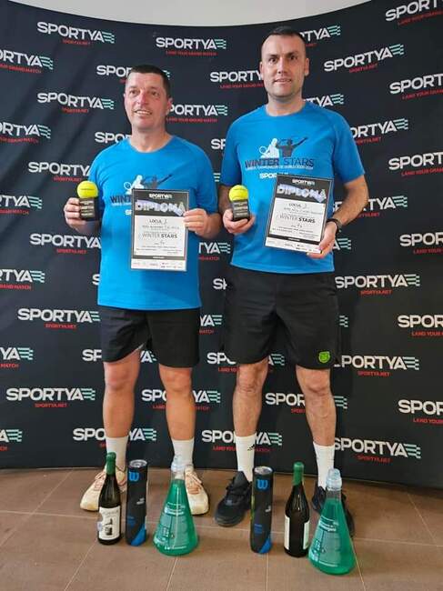 Община Добрич: Треньорът на Тенис клуб "Добруджа" стана шампион в 10-я юбилеен Мастърс по двойки WINTER STARS от веригата SPORTYA