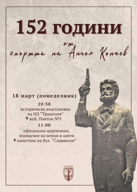 Община Русе: Историческа възстановка и официална церемония в Русе в памет на Ангел Кънчев