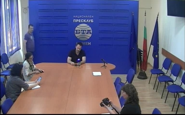 Пресконференция на директора на Шуменския театър Илия Виделинов