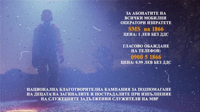 Национална благотворителна кампания за подпомагане на децата на загиналите и пострадалите служители на МВР