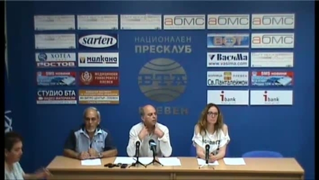 Пресконференция на ЯНЧО АНДОНОВ - областен лидер на КНСБ - Плевен, по повод Световния ден за безопасност и здраве при работа и Световния ден срещу детския труд.