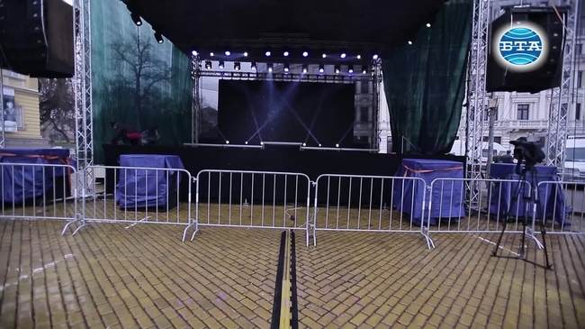 Мерки за сигурност по време на новогодишния концерт "Сцена под звездите" на площад “Александър Батенберг“ в София