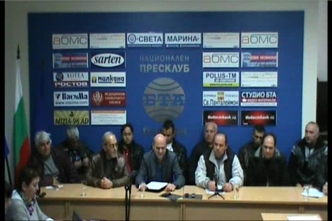 Пресконференция на ЯНЧО АНДОНОВ - лидер на КНСБ - Плевен и синдикална организация - Напрежение в РД "Борба с градушките"