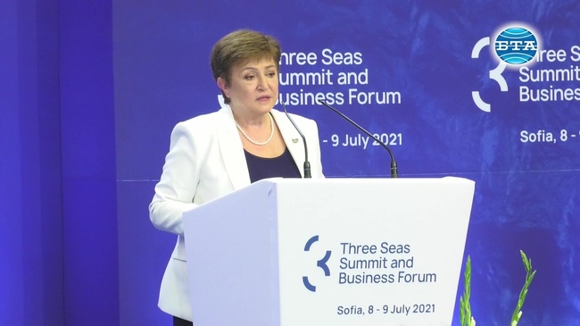 За региона на инициативата "Три морета" се очаква бързо икономическо възстановяване, каза Кристалина Георгиева