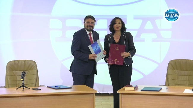 В Деня на българската дипломатическа служба БТА и Дипломатическият институт към министъра на външните работи подписаха споразумение за сътрудничество