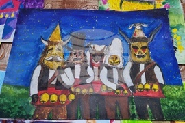 Село Пробуда - кукерски маски - конкурс