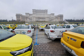 Румъния -  таксиметрови шофьори - протест