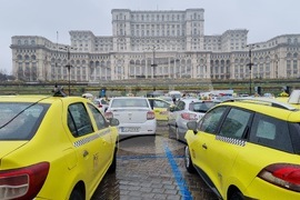 Румъния -  таксиметрови шофьори - протест