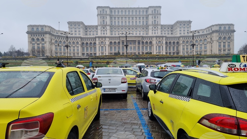 Румъния - таксиметрови шофьори - протест