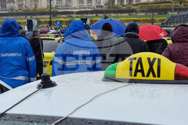 Румъния -  таксиметрови шофьори - протест
