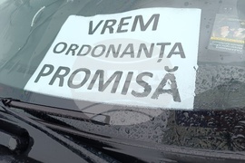 Румъния -  таксиметрови шофьори - протест