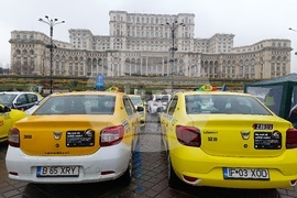 Румъния -  таксиметрови шофьори - протест