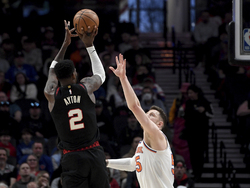 Knicks Trail Blazers Basketball