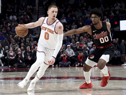 Knicks Trail Blazers Basketball