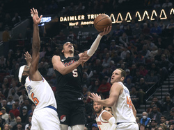 Knicks Trail Blazers Basketball