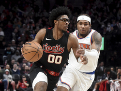 Knicks Trail Blazers Basketball