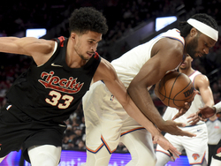 Knicks Trail Blazers Basketball