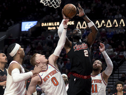 Knicks Trail Blazers Basketball