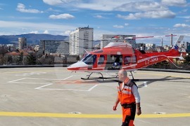Хеликоптер за спешна медицинска помощ - тренировъчна HEMS мисия на авиационния оператор „България Хели Мед Сървиз“