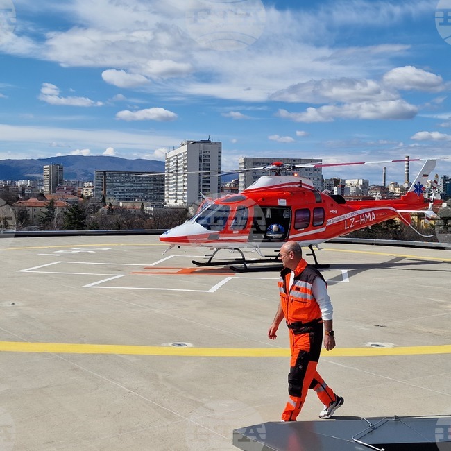 Хеликоптер за спешна медицинска помощ - тренировъчна HEMS мисия на авиационния оператор „България Хели Мед Сървиз“