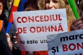 Румъния - търговски служители - протест