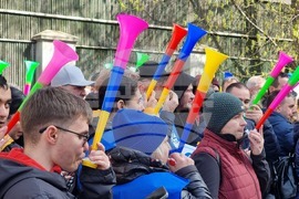 Румъния - търговски служители - протест