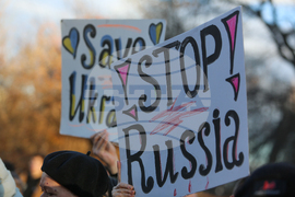 Украински граждани - протест