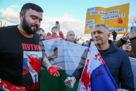 Украински граждани - протест